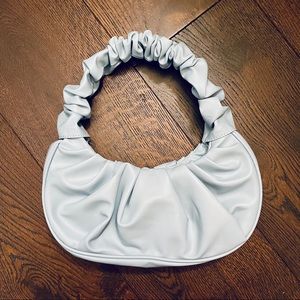 Y2k baby blue scrunch shoulder bag